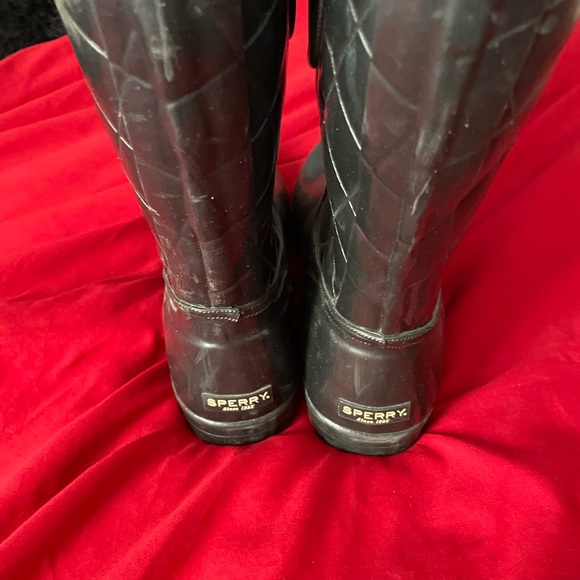 Sperry rain boots black worn maybe 3 times - Picture 5 of 5